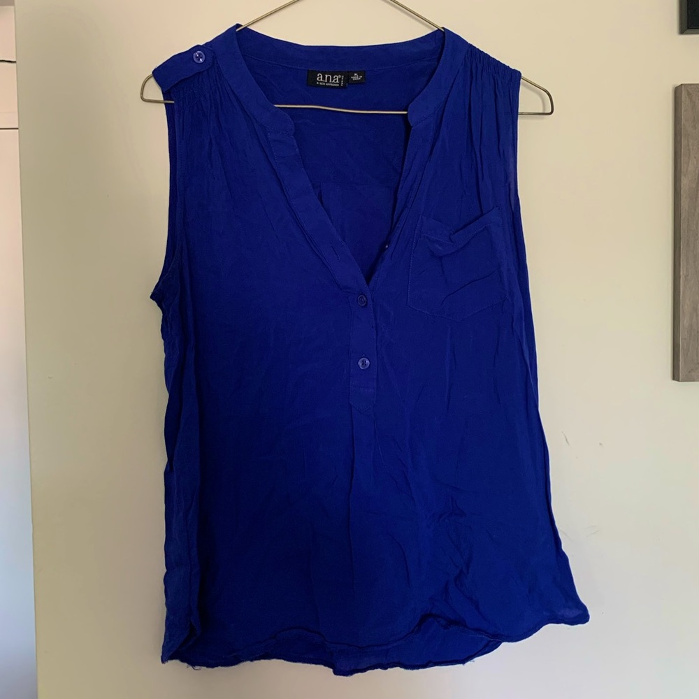 a.n.a Royal Blue Tank Blouse